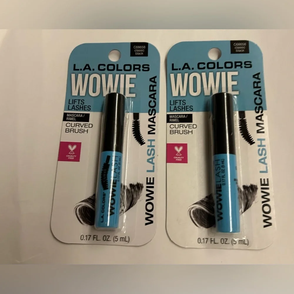 New Two L.A. Colors Wowie Mascara Classic Black Lifts Lashes 0.17 oz (5 mL)